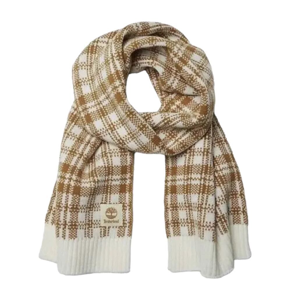 Timberland NWT Wheat Plaid Acrylic Scarf’s - Picture 2 of 6